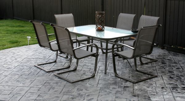 Backyard Concrete Stamping in Manteca